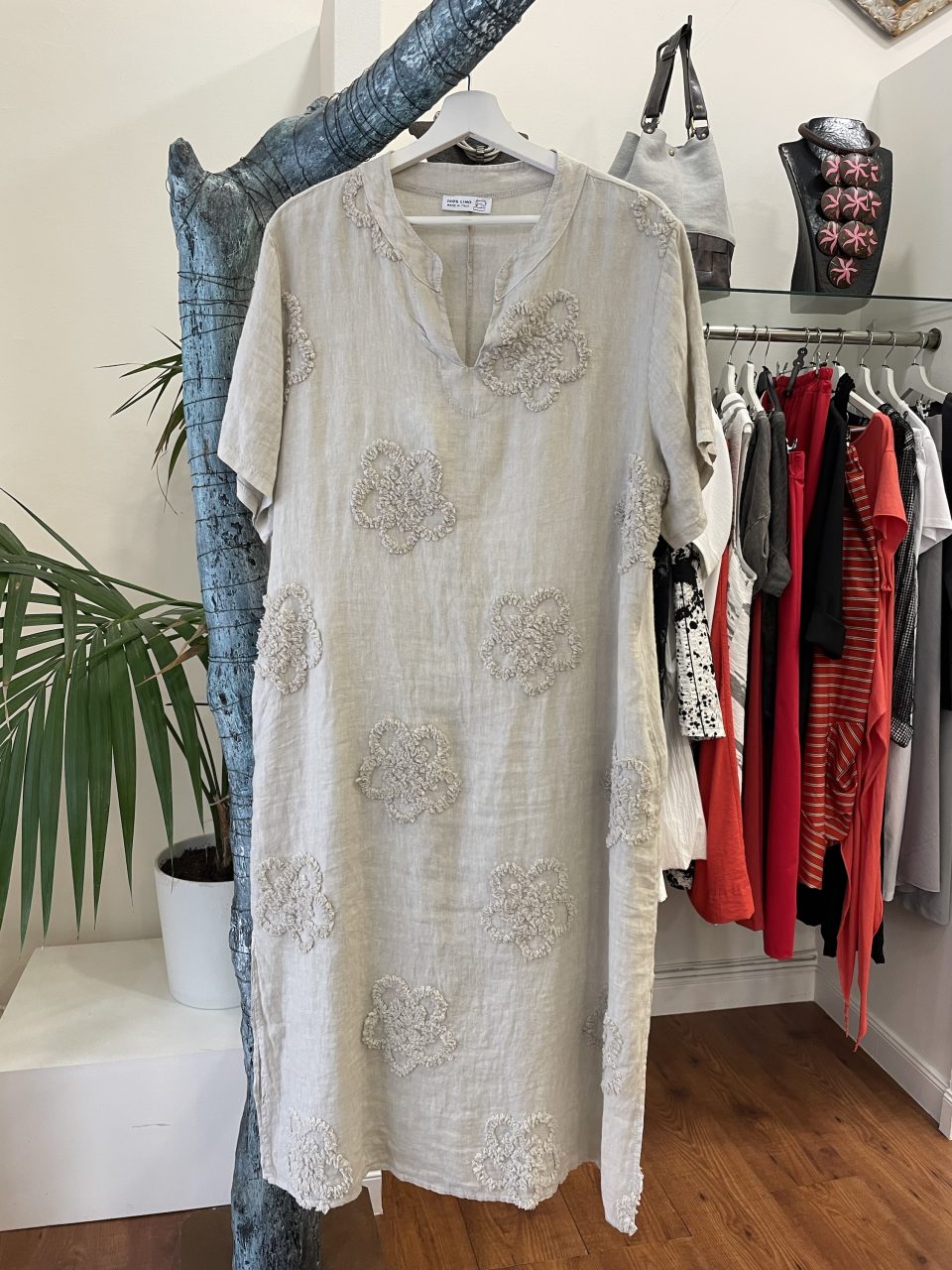 Vestido FLORES beige