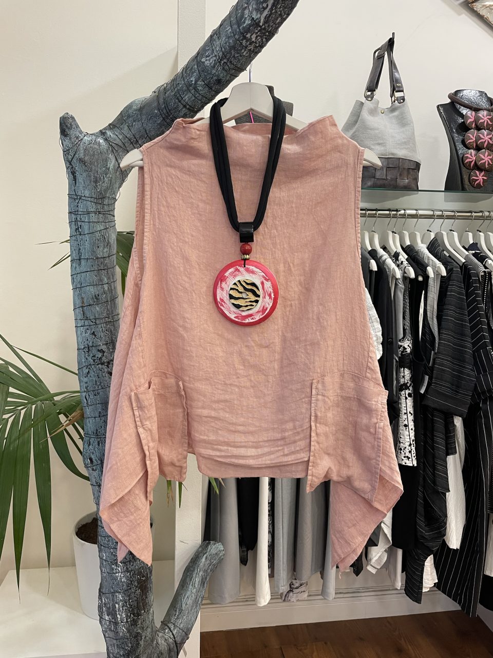 Top CUELLO rosa