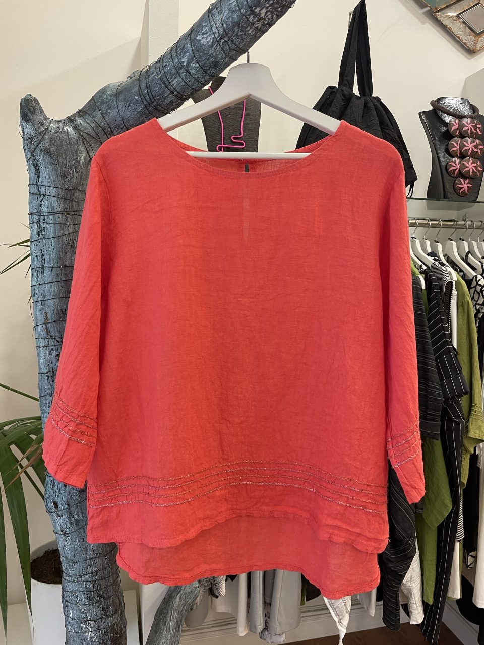 Blusa BRILLOS coral