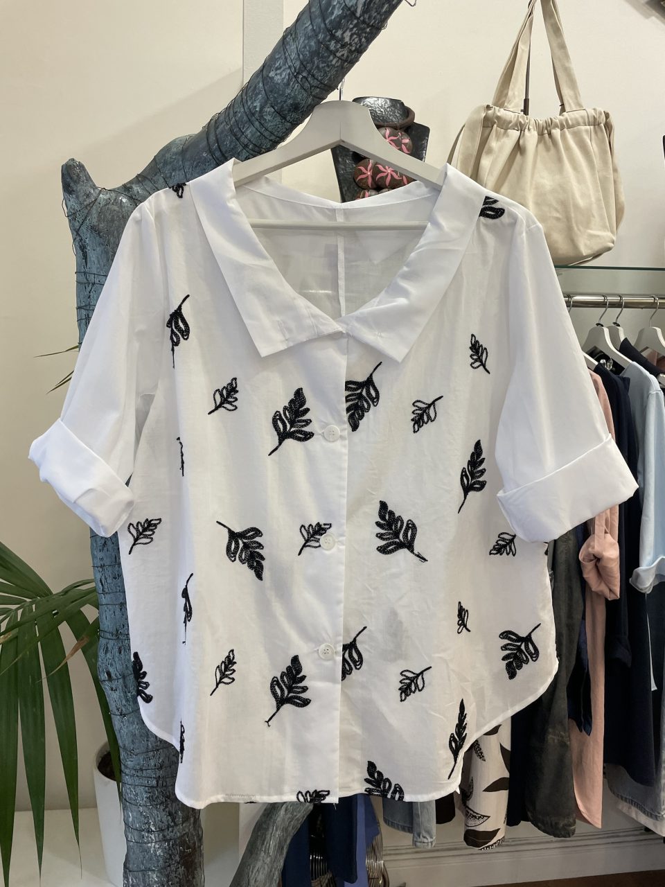 Camisa HOJA blanca