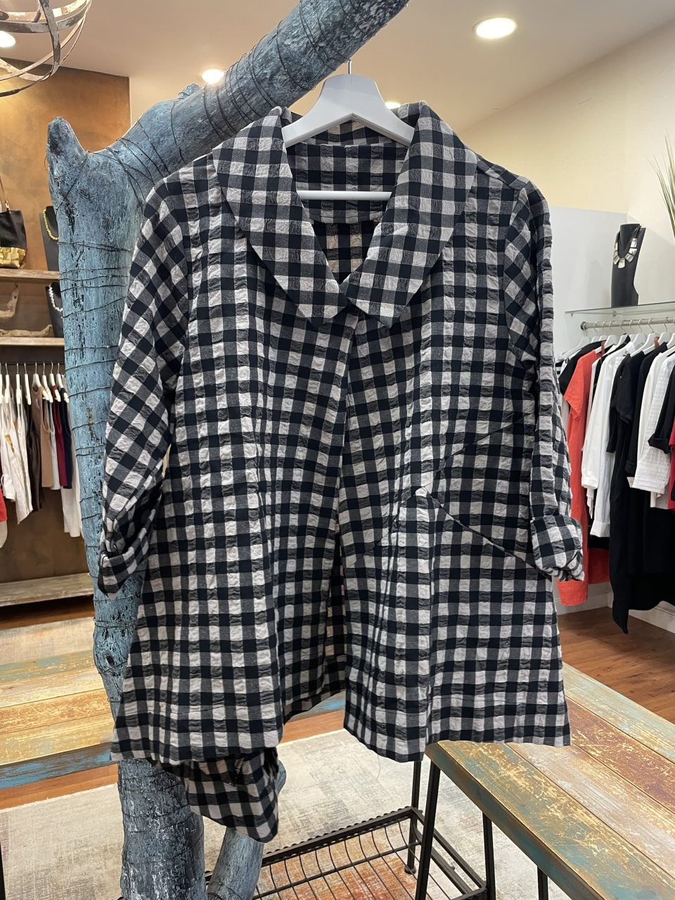 Chaqueta CUADROS negra
