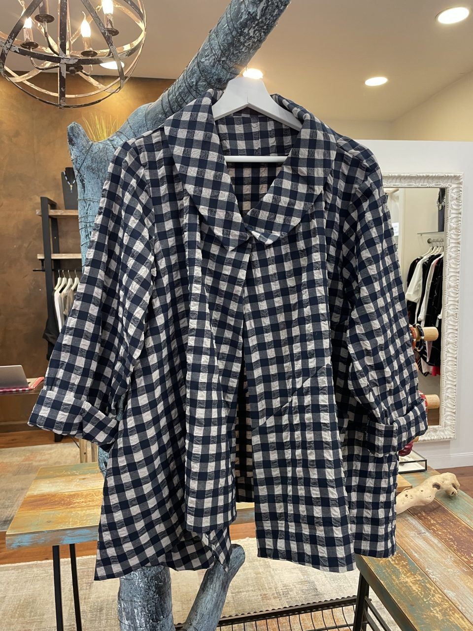 Chaqueta CUADROS azul marino